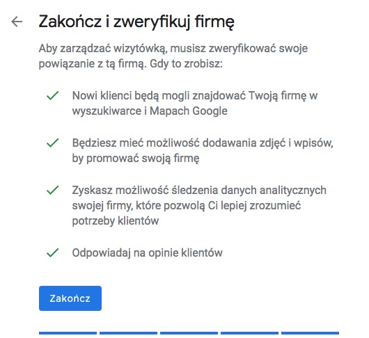 Weryfikacja Google Places