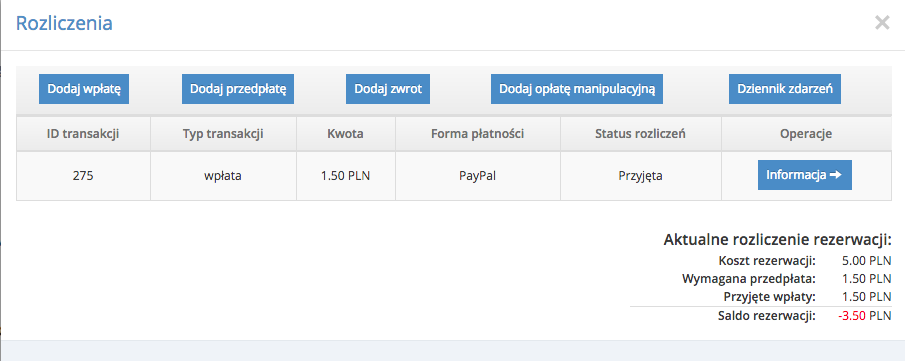 Automatycznie zaksięgowana wpłata z PayPal