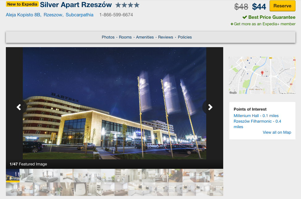 Silver Apart Rzeszów - klient korzystający Channel Managera w integracji z Expedia