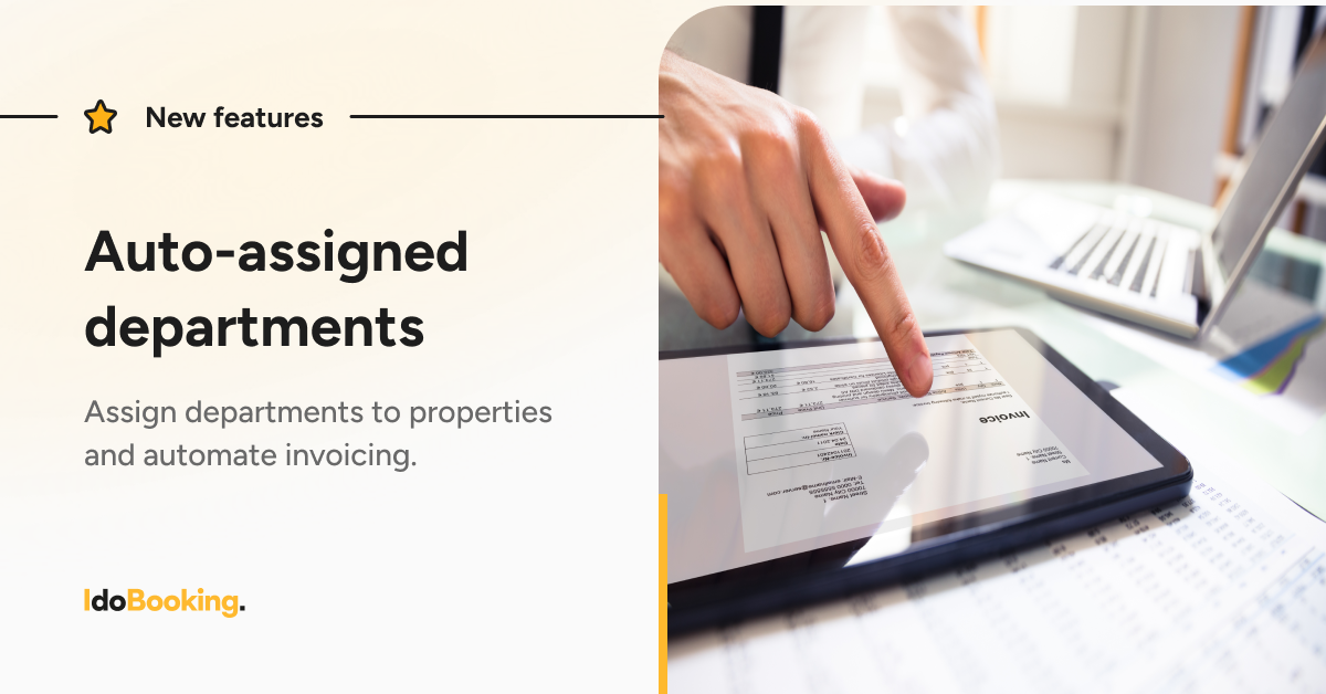 Automatic company department assignment in IdoBooking Invoicing