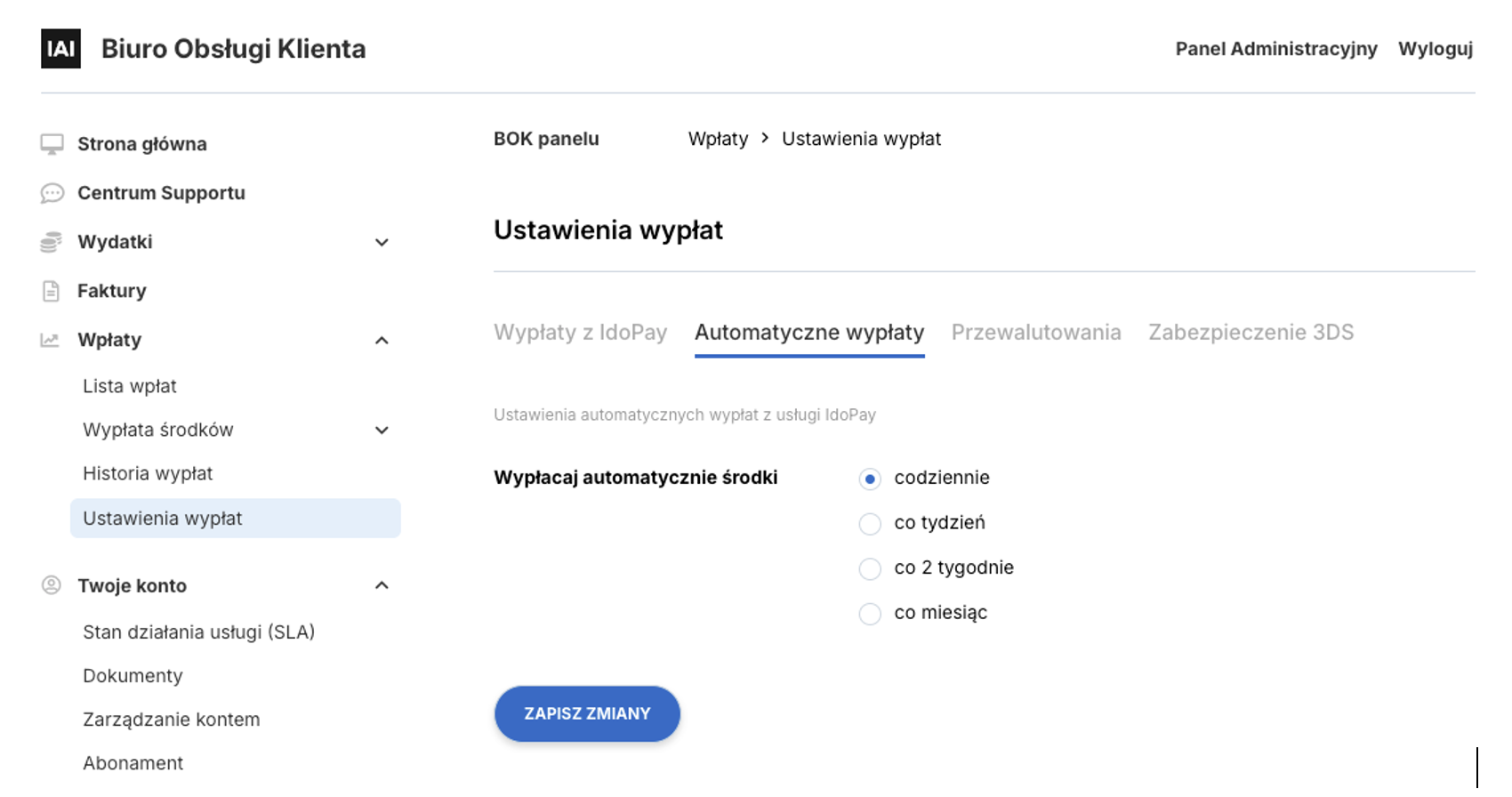 idopay wypłaty