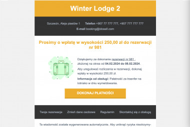 Prośba o dopłatę IdoBooking