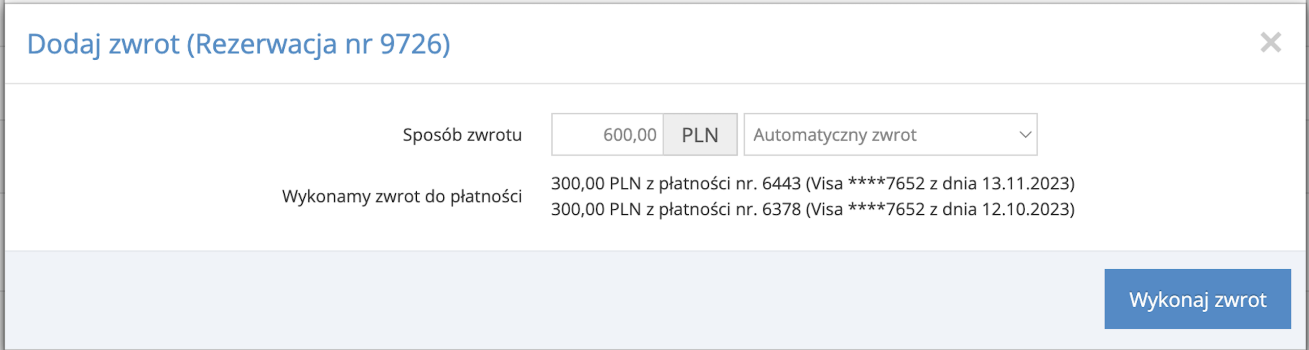 Zwroty automatyczne IdoPay