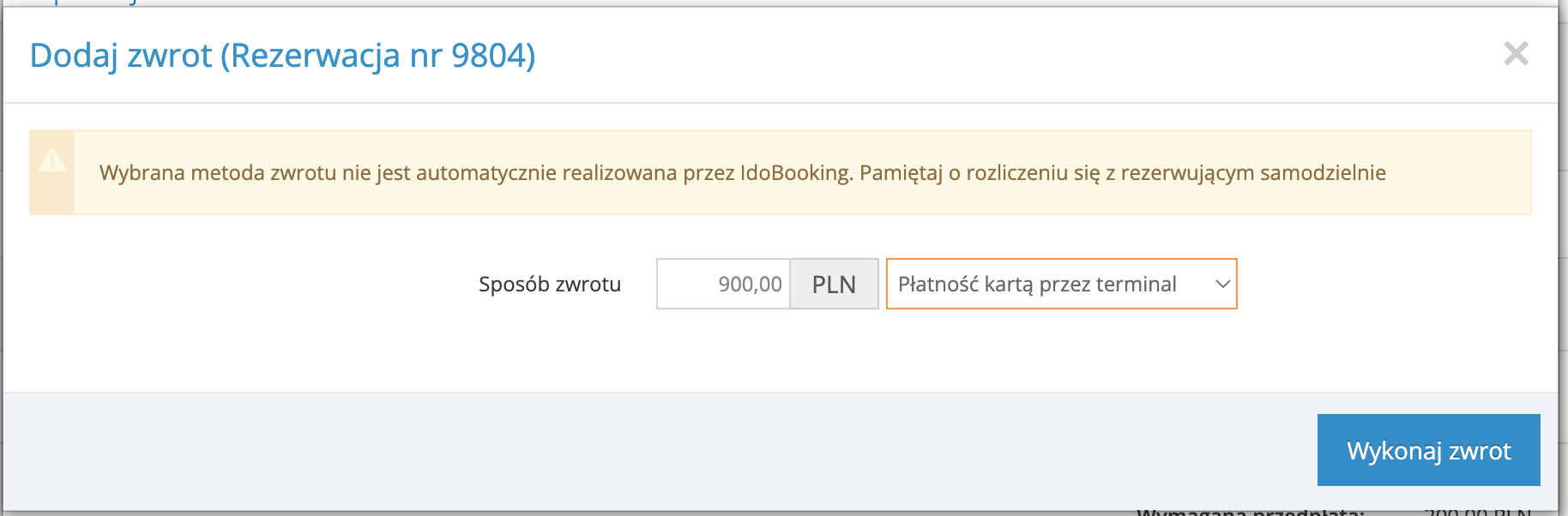 Manualny zwrot