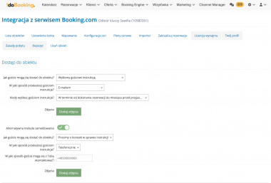 Odbi&oacute;r kluczy w Booking.com
