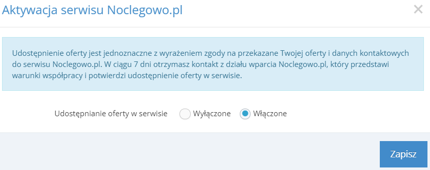 aktywacja serwisu