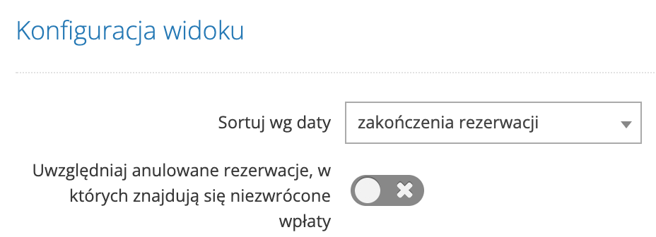 konfiguracja widoku