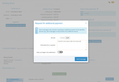 Additional payment requests
