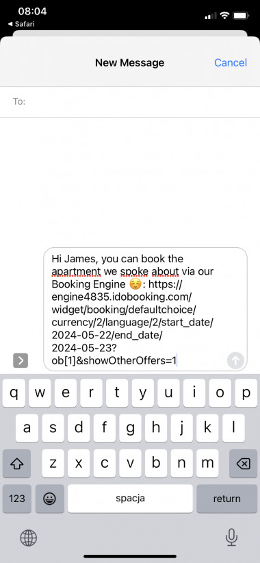Sharing offers via Booking Engine - EN