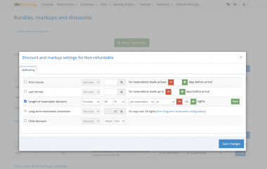 Long-term reservation settings in IdoBooking