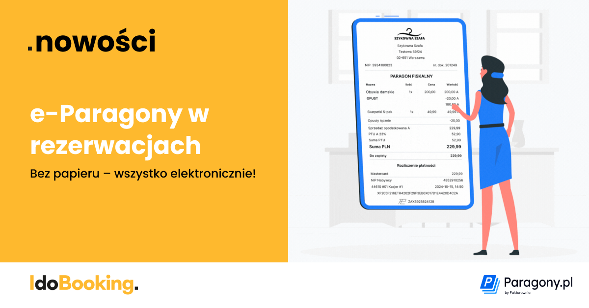 e-Paragony by Fakturownia.pl w IdoBooking