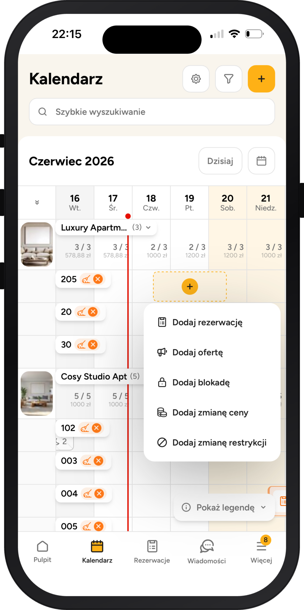 IdoBooking dodawanie rezerwacji w Multi-kalendarzu