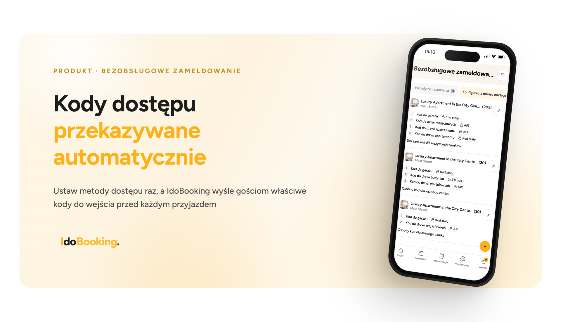 Bezobsługowe zameldowanie w IdoBooking